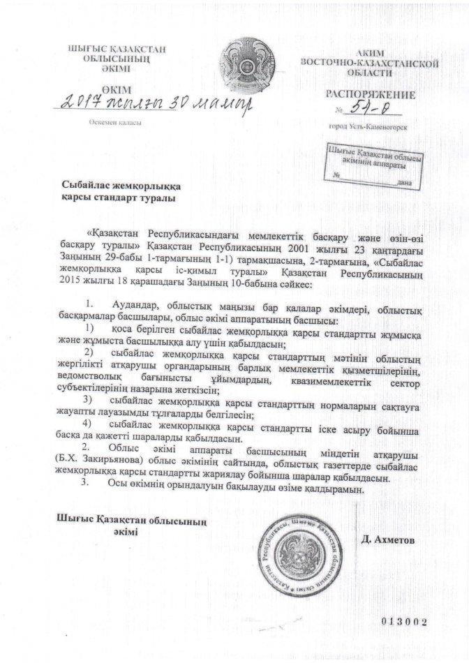 Сыбайлас жемқорлыққа қарсы стандарт